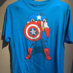 Marvel Captain America Blue T-shirt Shirt